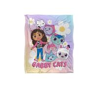 Gabby's Dollhouse - Gabby Cats Rainbow 152 X 127 cm Silky Touch Super Soft Throw Blanket Gabby's Dollhouse White One Size