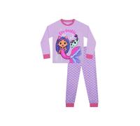 Gabby's Dollhouse Girl's Fin-tastic Long Pyjama Set in Purple | Size: 3-4 Years Gabby's Dollhouse Purple 3-4 Years