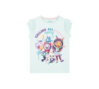 Gabby's Dollhouse Girl's Frill Sleeved T-Shirt in Blue | Size: 5-6 Years Gabby's Dollhouse Blue 5-6 Years