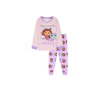 Gabby’s Dollhouse Girls Pyjamas Set, 2 Piece Nightwear Sets Long Girls PJs Soft Loungewear (Purple, 3-4 Years)