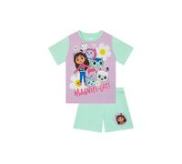 Gabby's Dollhouse Girl's Magnifi-cat Short Pyjamas in Green | Size: 8-9 Years Gabby's Dollhouse Green 8-9 Years