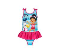 Gabby's Dollhouse Girl's Pandy Paws & MerCat One Piece Swimsuit in Blue | Size: 5-6 Years Gabby's Dollhouse Blue 5-6 Years