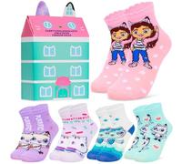 Gabby's Dollhouse Girls Socks, 5 Pack of Calf Length Toddlers & Kids Socks, Soft Breathable Preschool Casual, Gifts for Girls (8/11.5 UK, Multi)