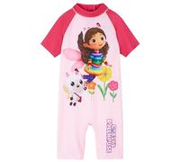Gabby's Dollhouse Girls Swimming Costume, Long One Piece Swimsuit for Beach Pool (Pink, 5-6 Years)