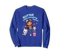 Gabby's Dollhouse Glitter Makes Everything Better Sweatshirt, Adult Unisex, Royal Blue, Medium