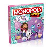 Winning Moves Gabby's Dollhouse Monopoly Junior Board Game, Buy Panda Paws, Kirry Fairy, Baby Box, DJ Catnip and trade your way to success, great gift for ages 6 plus