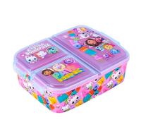 Gabby's Dollhouse Kids Lunch Box with Compartment - BPA-Free Bento Boxes | Rectangular School & Travel Food & Snacks Box, Officially Licensed Cute Plastic Sandwich Container for Boys & Girls