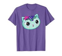 Gabby's Dollhouse Mercat Big Face T-Shirt, Men, Purple Heather, 3X-Large