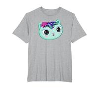Gabby's Dollhouse Mercat Big Face T-Shirt, Men's Big and Tall, Heather Grey, 6X Tall
