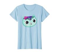 Gabby's Dollhouse Mercat Big Face T-Shirt, Women, Baby Blue, Large
