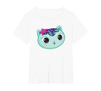 Gabby's Dollhouse Mercat Big Face T-Shirt, Women's Plus, White, 6X