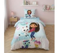 Gabbys Dollhouse Pandy DJ Catnip Kitty Fairy Single Duvet Cover 140x200 | Reversible bedding | Soft microfibre quick dry | Baby Box official licence | Girls | Gift idea | Machine washable