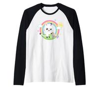 Gabby's Dollhouse Pandy Paws Rainbow Celebration Raglan Baseball Tee