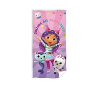 Gabby's Dollhouse Party Cats Towel Large Kids Bath Pool Beach Velour-Feel Cotton