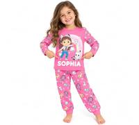 Gabby's Dollhouse Personalised Pyjama for Girls 100% Cotton Warm and Soft Long Sleeve PJ Set Gift for Girls 3/4 years Pink