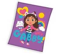 Gabby Dollhouse Plaid Blanket for Girls, 150 x 200 cm, Purple
