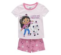 Gabby's Dollhouse Pyjama Set | Kids T-Shirt and Shorts PJs Bundle | Soft, Cosy & Breathable Complete Pajamas for Girls (UK, Age, 4 Years, Regular, Gabby's Dollhouse - Pink)