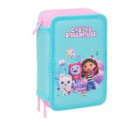 GABBY'S Dollhouse School Pencil Case with 37 Tools Included, Children's Pencil Case, Ideal for Ages 5-14, Comfortable and Versatile, Quality and Strength, 12.5 x 5.5 x 19.5 cm
