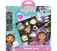 Gabby's Dollhouse Scratch Cards, Set of 6, Arts and Crafts for Chidren, Ideal for Travel, Ages 3+