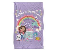 Gabbys Dollhouse Silky Blanket Rainbow (147Cm X 91Cm)