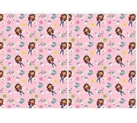 GABBYS DOLLHOUSE WRAPPING PAPER 2 Sheet 2 Tags BIRTHDAY GIFT WRAP (Pack of 2)