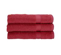 Gabel 3 x Terry Towel Face Towel Pure Cotton Hydrophilic 60 x 100 cm Bordeaux