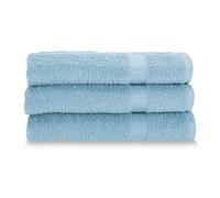 Gabel Face Towels, Pure Cotton Hydrophilic Sponge, 60 x 100 cm, Sky, Set of 3