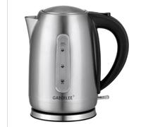 GABERLEE Electric Kettle, 1.7L, 3000W Rapid Boil Stainless Steel Kettle with Blue LED, Once-Touch Lid, Drip-Free Perfect Pour Spout, 360° Base with Cord Storage, Removable Filter