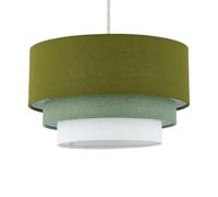 Gabi - Sage Green Ombre Linen 3 Tier Ceiling Light Shade