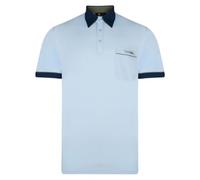 Gabicci Contrasting Collar & Cuff Patterned Jersey Polo Shirt