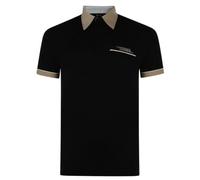Gabicci Mens Classic Jersey Polo Shirt Contrasting Collar & Cuffs (G00X62), Black - X-Large