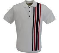 Men's Gabicci Vintage Soda Knitted Polo Shirt White - Size: 38