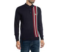 Gabicci Mens Soda Retro Racing Knitted Polo (UK, Alpha, XXL, Regular, Regular, Navy)