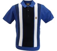 Men's Gabicci Vintage Knitted Searle Knitted Polo Shirt Sapphire - Navy - Size: 44