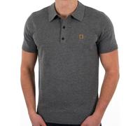 Gabicci Vintage Mens Jackson Knitted Polo Shirt Grey Size L