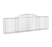 vidaXL Arched Gabion Baskets 20 pcs 300x30x80/100 cm Galvanised Iron, Silver