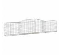 vidaXL Arched Gabion Baskets 8 pcs 400x50x80/100 cm Galvanised Iron