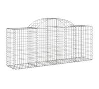 vidaXL Arched Gabion Baskets 40 pcs 200x50x80/100 cm Galvanised Iron