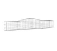 vidaXL Arched Gabion Baskets 5 pcs 400x50x60/80 cm Galvanised Iron, Silver