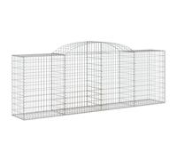 vidaXL Arched Gabion Baskets 13 pcs 300x50x100/120 cm Galvanised Iron, Silver