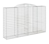 (300 x 50 x 180/200 cm/ 1 pcs) vidaXL Arched Gabion Basket Stone Basket Gabion Retaining Wall Galvanised Iron