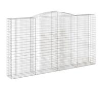(400 x 50 x 220/240 cm/ 1 pcs) vidaXL Arched Gabion Basket Stone Basket Gabion Retaining Wall Galvanised Iron