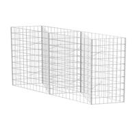 vidaXL Gabion Basket Planter 120x30x100 cm – Galvanised Steel, Weather-Resistant, Silver