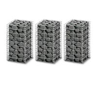 Vidaxl Gabion Set 3 Pcs Galvanised Wire 25 X 25 X 50 Cm