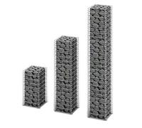 Gabion Basket Set Galvanised Steel 25x25x50/100/150cm Mesh 12.5x5.5cm Wire 3.5mm