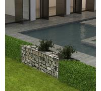 Gabion Basket Silver Galvanised Steel 120x30x50 cm Mesh 3.5mm Heavy Duty Planter