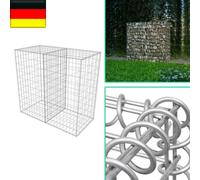 vidaXL Gabion Basket Steel 100x50x100cm Outdoor Garden Basket Wall Wire Fence