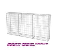 Vidaxl Gabion Basket Galvanised Steel 150X50X100 Cm
