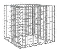 Gabion Basket Wall Raised Bed Silver Galvanised Iron vidaXL