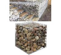 Gabion Basket with Lids | Gabion Stone Basket Cage | Galvanized Rock Stone Walls Mesh Cage | Gabion Retaining Wall for Outdoor Garden Patio Backyard | Galvanized Wire Steel(19.7x39.4x78.2in)